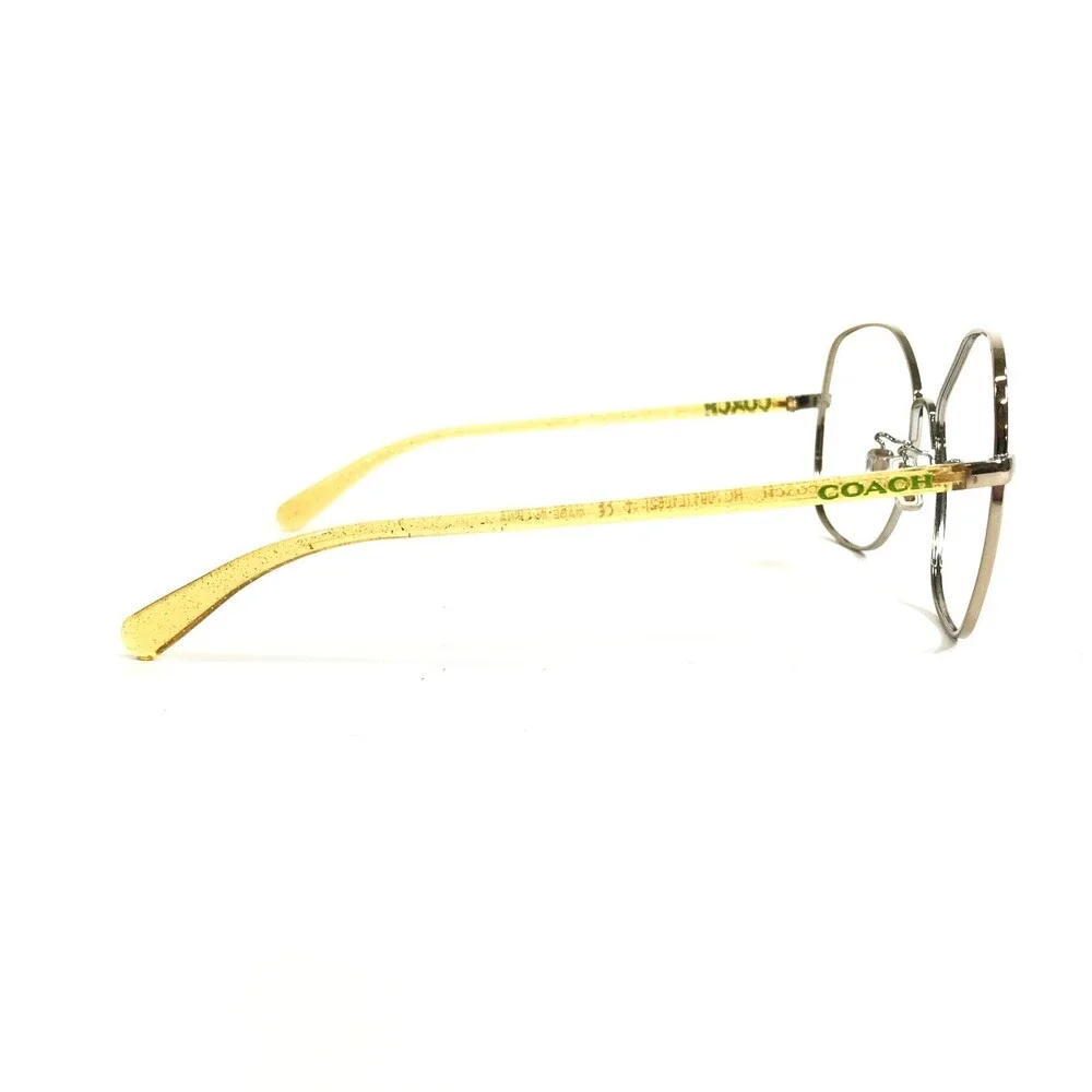 Coach Eyeglasses Frames HC 7091 L1062 900584 Yellow Gold Oversized 56-16-140